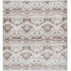 Hand Knotted Ivory and Brown Wool Area Rug | Turkish Geometric Design Accent Rug Hand Knotted Ivory and Brown Wool Area Rug | Turkish Geometric Design Accent Rug