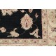 Hand Knotted Floral Area Rug with Black Field and Beige Border | Traditional Oushak Wool Carpet Hand Knotted Floral Area Rug with Black Field and Beige Border | Traditional Oushak Wool Carpet
