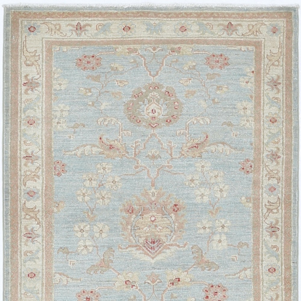 Light Blue Runner Rug for Corridor and Hallway | Handknotted Hallway Runner Rug | Floral Stair Rug Light Blue Runner Rug for Corridor and Hallway | Handknotted Hallway Runner Rug | Floral Stair Rug