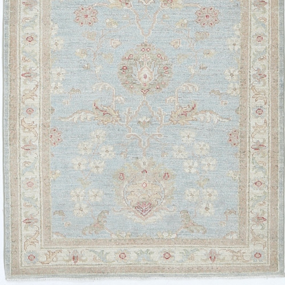 Light Blue Runner Rug for Corridor and Hallway | Handknotted Hallway Runner Rug | Floral Stair Rug Light Blue Runner Rug for Corridor and Hallway | Handknotted Hallway Runner Rug | Floral Stair Rug
