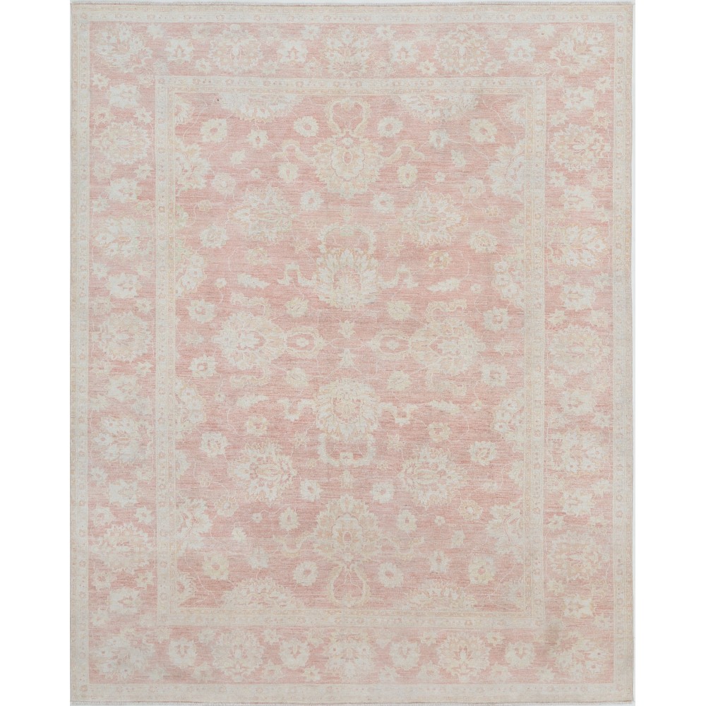 Hand Knotted Blush and Ivory Wool Area Rug | Turkish Floral Design Carpet for Living Room Hand Knotted Blush and Ivory Wool Area Rug | Turkish Floral Design Carpet for Living Room