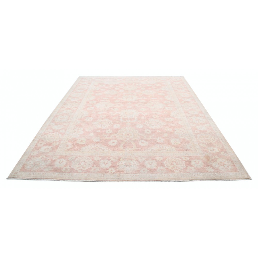 Hand Knotted Blush and Ivory Wool Area Rug | Turkish Floral Design Carpet for Living Room Hand Knotted Blush and Ivory Wool Area Rug | Turkish Floral Design Carpet for Living Room
