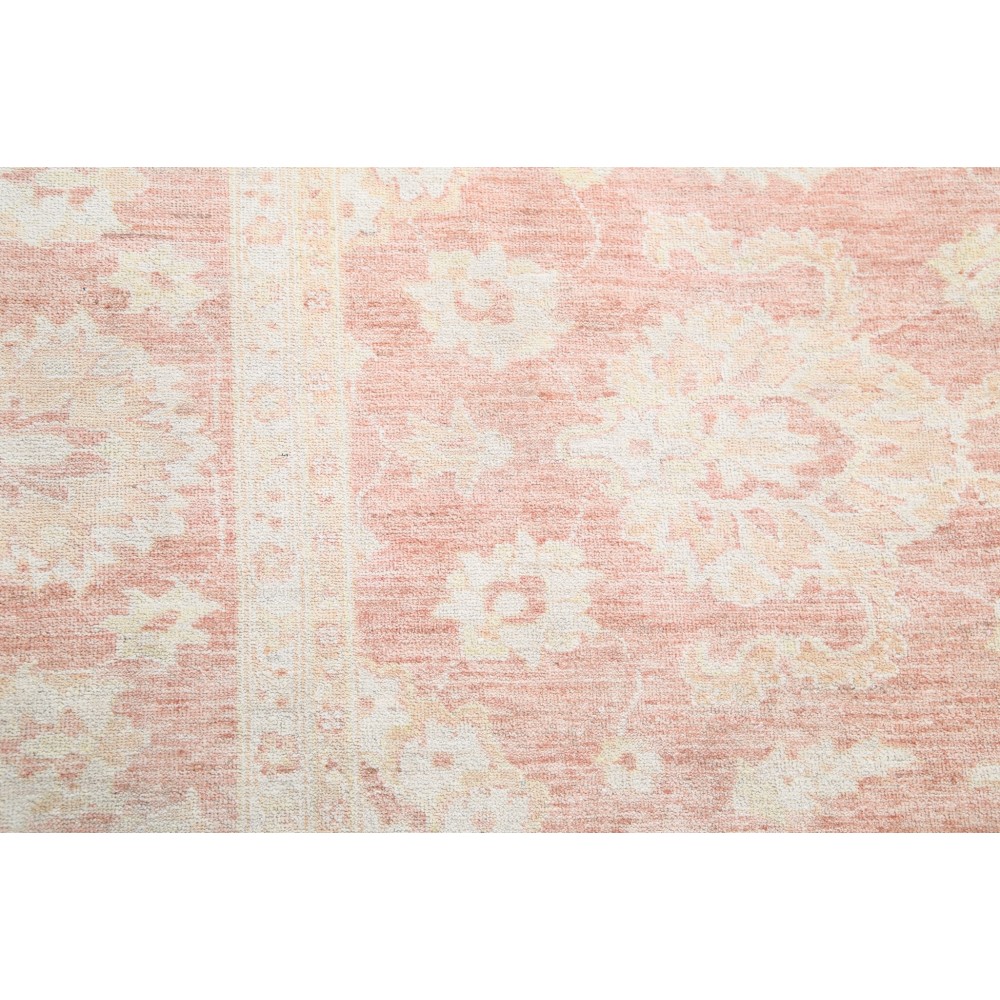 Hand Knotted Blush and Ivory Wool Area Rug | Turkish Floral Design Carpet for Living Room Hand Knotted Blush and Ivory Wool Area Rug | Turkish Floral Design Carpet for Living Room