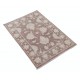 Hand Knotted Brown and Ivory Wool Area Rug | Floral Patterned Small Rug Hand Knotted Brown and Ivory Wool Area Rug | Floral Patterned Small Rug