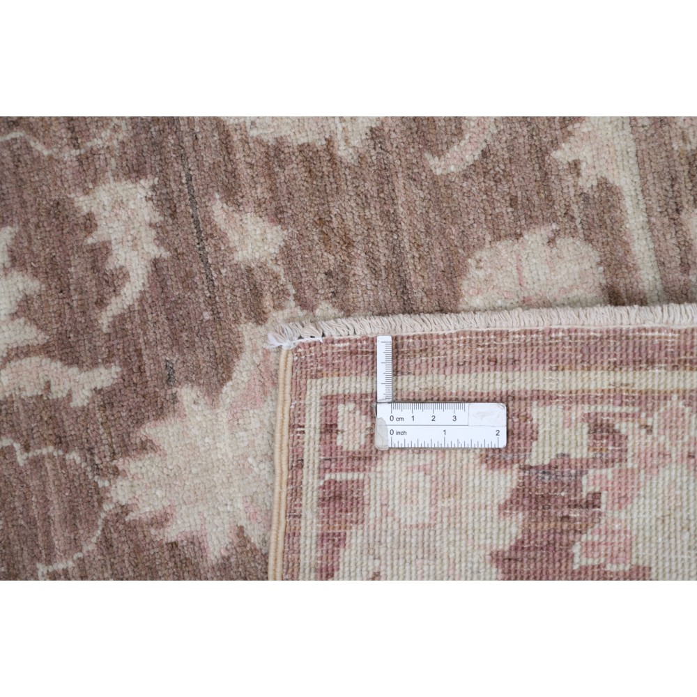 Hand Knotted Brown and Ivory Wool Area Rug | Floral Patterned Small Rug Hand Knotted Brown and Ivory Wool Area Rug | Floral Patterned Small Rug