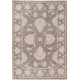 Hand Knotted Brown and Ivory Wool Area Rug | Floral Patterned Small Rug Hand Knotted Brown and Ivory Wool Area Rug | Floral Patterned Small Rug