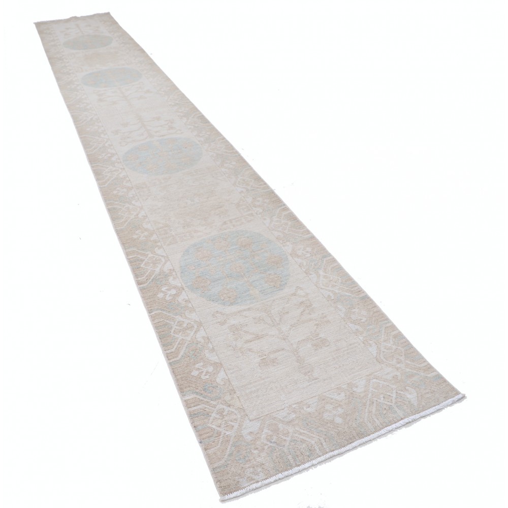 Hand-Knotted Wool Runner Rug | Soft-Toned Corridor Rug for Hallway and Entryway Hand-Knotted Wool Runner Rug | Soft-Toned Corridor Rug for Hallway and Entryway