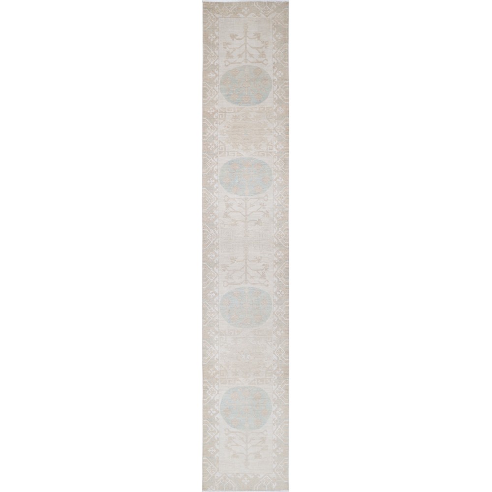 Hand-Knotted Wool Runner Rug | Soft-Toned Corridor Rug for Hallway and Entryway Hand-Knotted Wool Runner Rug | Soft-Toned Corridor Rug for Hallway and Entryway