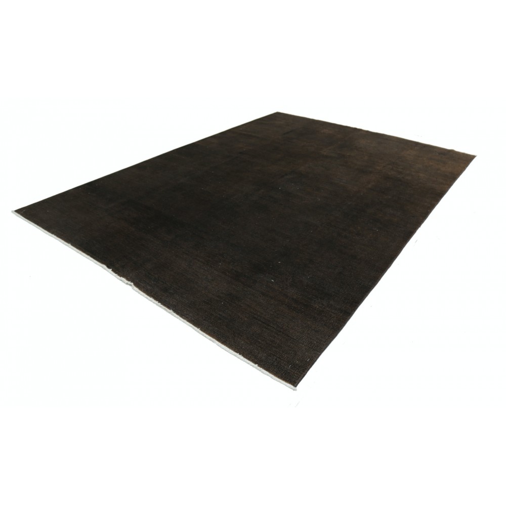 Hand Knotted Dark Brown Wool Area Rug | Turkish Minimal Design Carpet Hand Knotted Dark Brown Wool Area Rug | Turkish Minimal Design Carpet