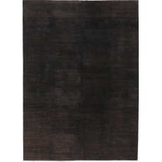Hand Knotted Dark Brown Wool Area Rug | Turkish Minimal Design Carpet