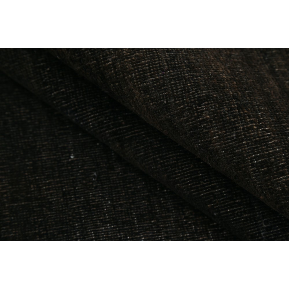 Hand Knotted Dark Brown Wool Area Rug | Turkish Minimal Design Carpet Hand Knotted Dark Brown Wool Area Rug | Turkish Minimal Design Carpet