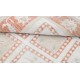 Hand Knotted Ivory, Peach, Light Blue Accent Rug | Geometric Floral Rug | 100% Wool Hand Knotted Ivory, Peach, Light Blue Accent Rug | Geometric Floral Rug | 100% Wool