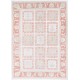 Hand Knotted Ivory, Peach, Light Blue Accent Rug | Geometric Floral Rug | 100% Wool Hand Knotted Ivory, Peach, Light Blue Accent Rug | Geometric Floral Rug | 100% Wool