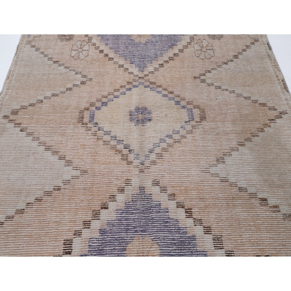 Hand Knotted Light Blue, Beige Wool Area Rug | Turkish Striped Geometric Rug Hand Knotted Light Blue, Beige Wool Area Rug | Turkish Striped Geometric Rug