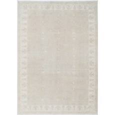 Handknotted Area Rug for Dining Room and Bedroom | Beige Carpet for Living Room | 100% Wool