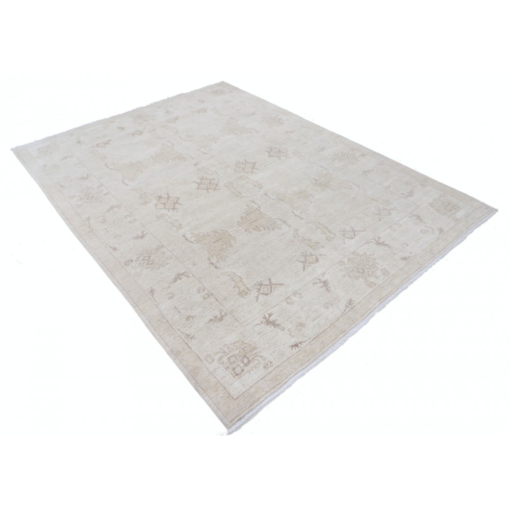 Handknotted Beige Turkish Area Rug for Living Room | 100% Wool Handknotted Beige Turkish Area Rug for Living Room | 100% Wool