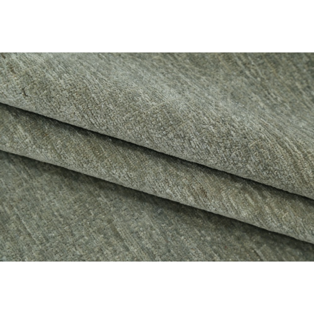 Hand Knotted Sage Green Wool Area Rug | Minimal Design Carpet Hand Knotted Sage Green Wool Area Rug | Minimal Design Carpet