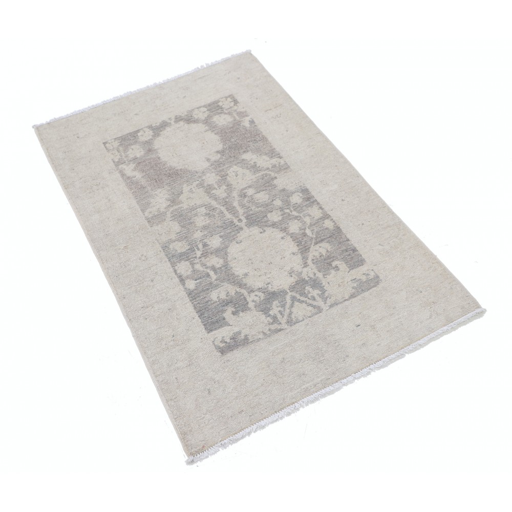 Traditional Oushak Accent Rug | Hand Knotted Muted Tone Rug | 100% Wool