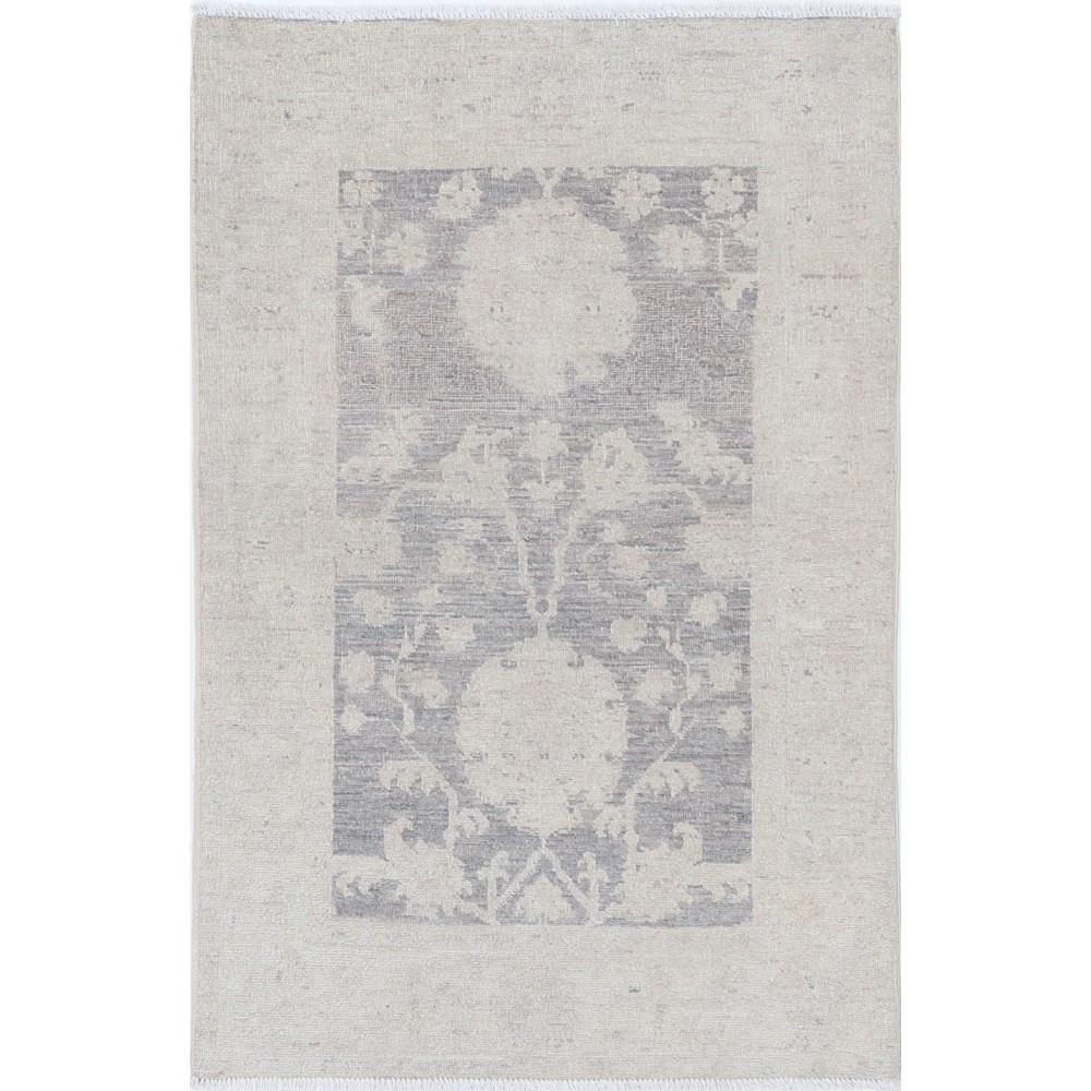 Traditional Oushak Accent Rug | Hand Knotted Muted Tone Rug | 100% Wool
