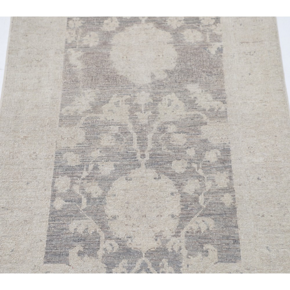 Traditional Oushak Accent Rug | Hand Knotted Muted Tone Rug | 100% Wool