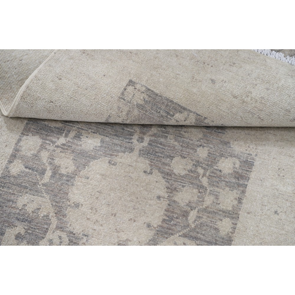 Traditional Oushak Accent Rug | Hand Knotted Muted Tone Rug | 100% Wool