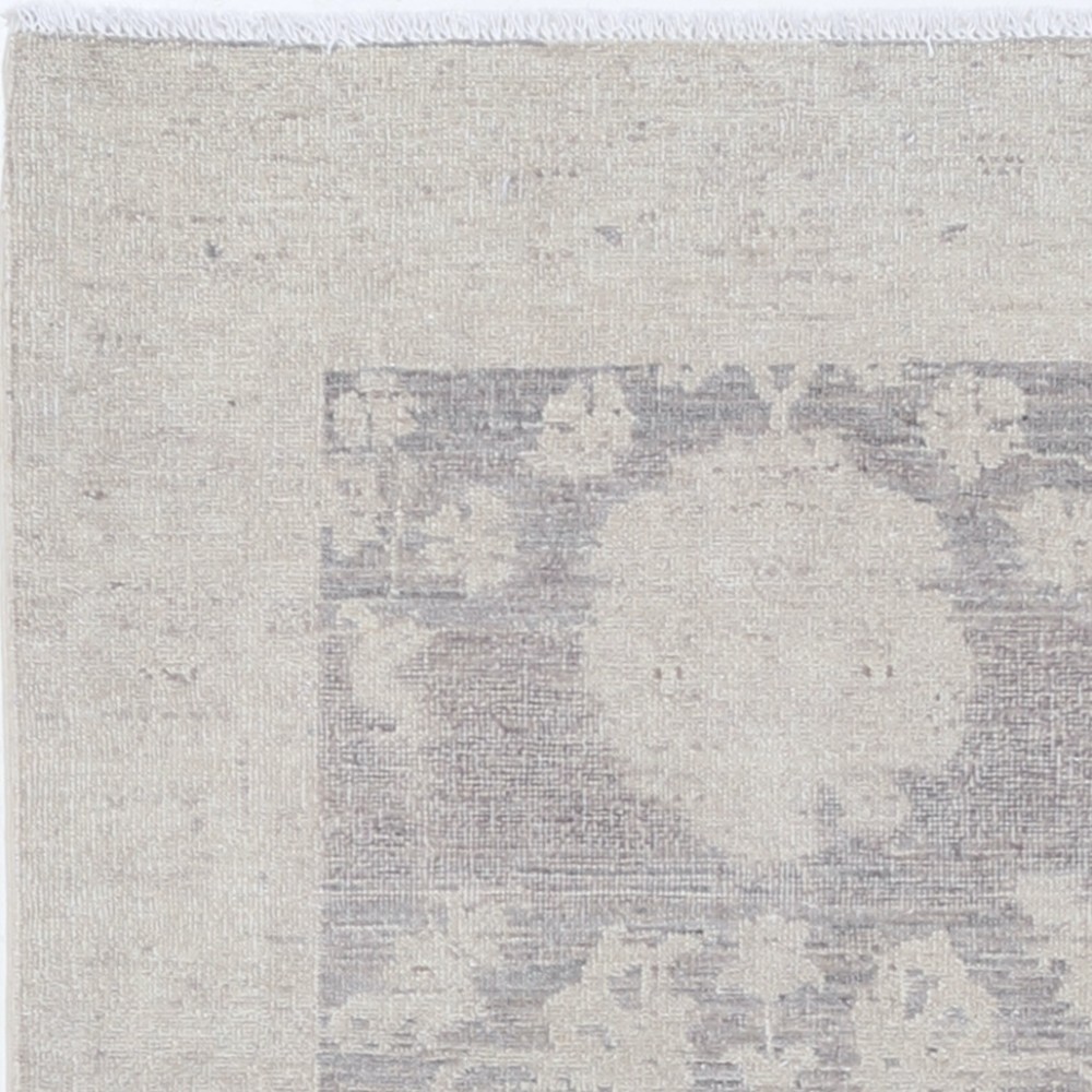 Traditional Oushak Accent Rug | Hand Knotted Muted Tone Rug | 100% Wool