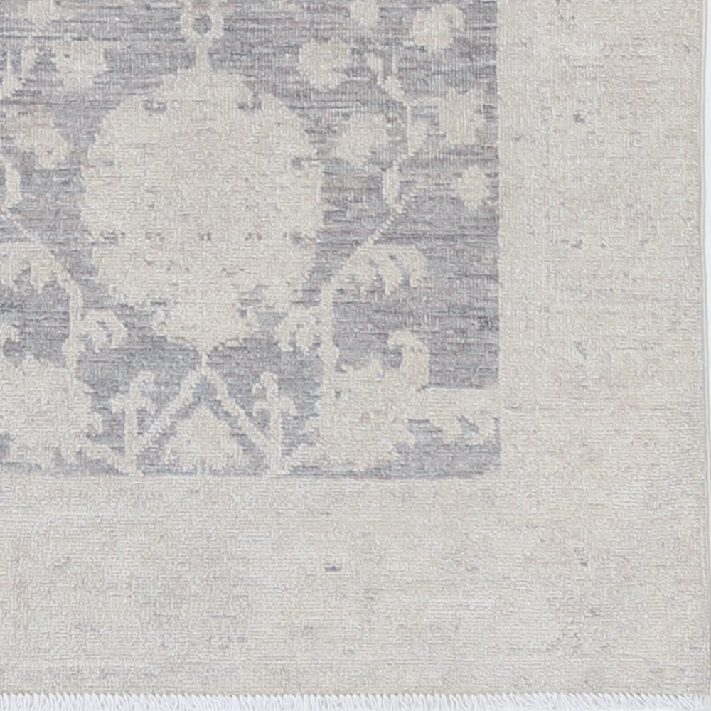 Traditional Oushak Accent Rug | Hand Knotted Muted Tone Rug | 100% Wool
