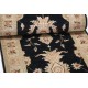 Hand Knotted Hallway Runner Rug for Corridor | Black Wool Runner Rug | Stair Rug | Floral Kitchen Rug
