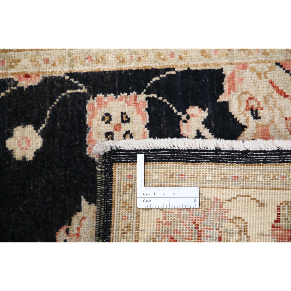 Hand Knotted Hallway Runner Rug for Corridor | Black Wool Runner Rug | Stair Rug | Floral Kitchen Rug