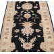 Hand Knotted Hallway Runner Rug for Corridor | Black Wool Runner Rug | Stair Rug | Floral Kitchen Rug