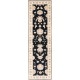 Hand Knotted Hallway Runner Rug for Corridor | Black Wool Runner Rug | Stair Rug | Floral Kitchen Rug