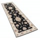 Hand Knotted Black, Beige Wool Runner Rug | Oushak Floral Corridor Rug for Hallway, Kitchen Hand Knotted Black, Beige Wool Runner Rug | Oushak Floral Corridor Rug for Hallway, Kitchen