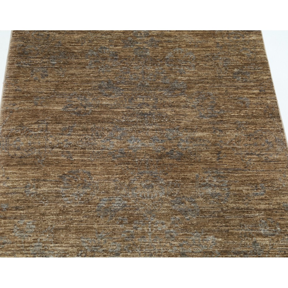 Hand Knotted Brown Wool Area Rug, Neutral Floral Pattern Rug Hand Knotted Brown Wool Area Rug, Neutral Floral Pattern Rug