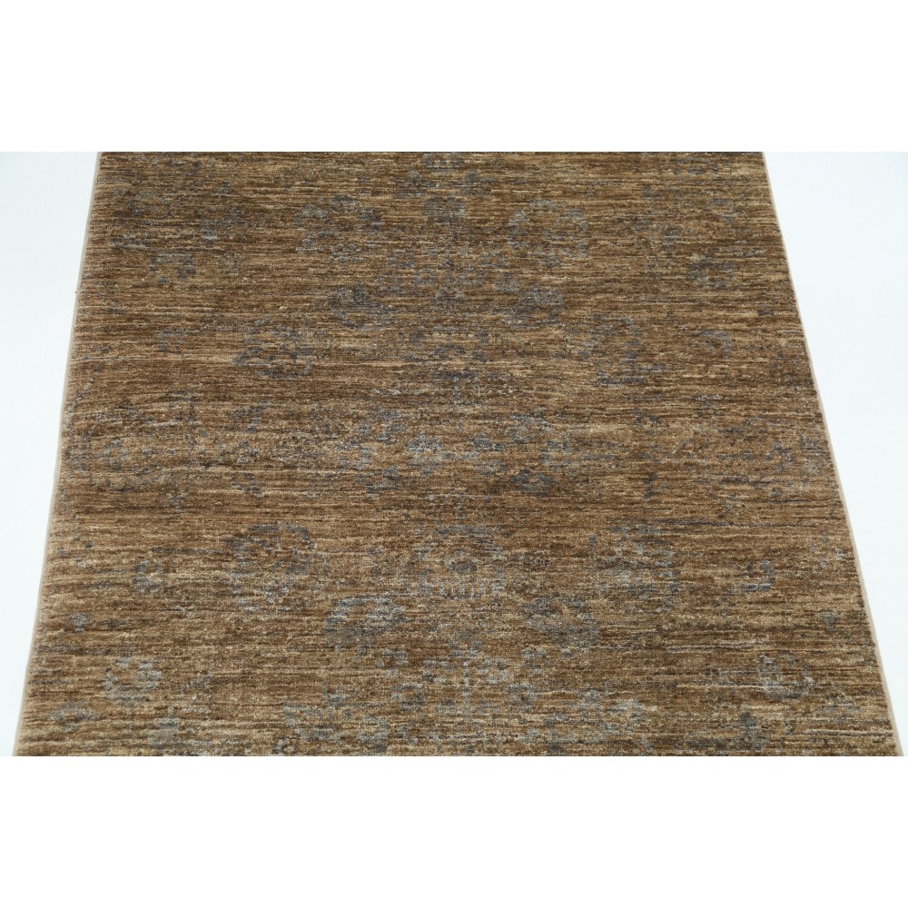 Hand Knotted Brown Wool Area Rug, Neutral Floral Pattern Rug Hand Knotted Brown Wool Area Rug, Neutral Floral Pattern Rug