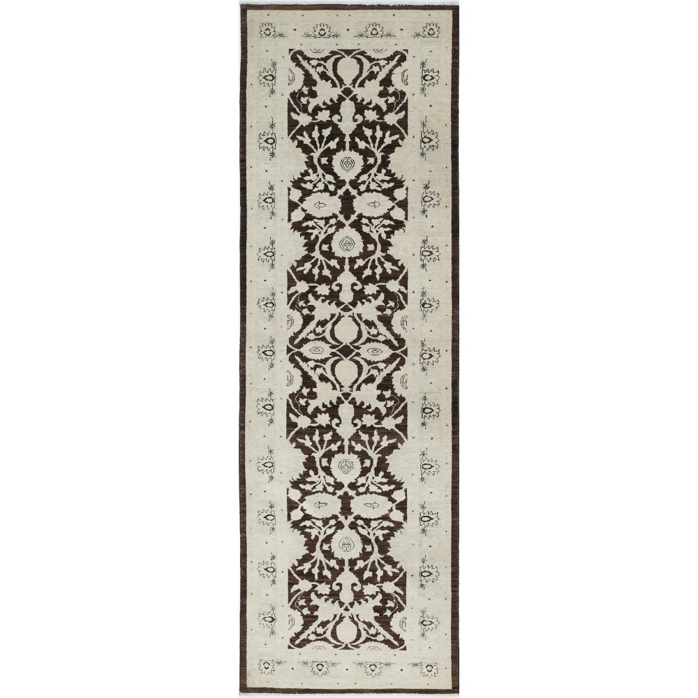 Floral Hallway Runner | Kitchen Runner Rug | Handknotted Corridor Rug | Brown Stair Rug | 100% Wool Floral Hallway Runner | Kitchen Runner Rug | Handknotted Corridor Rug | Brown Stair Rug | 100% Wool