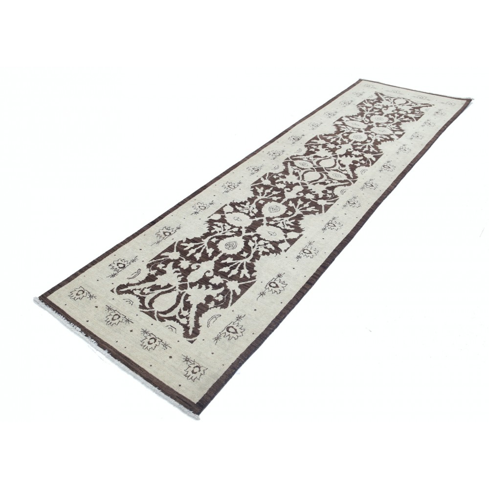 Floral Hallway Runner | Kitchen Runner Rug | Handknotted Corridor Rug | Brown Stair Rug | 100% Wool Floral Hallway Runner | Kitchen Runner Rug | Handknotted Corridor Rug | Brown Stair Rug | 100% Wool