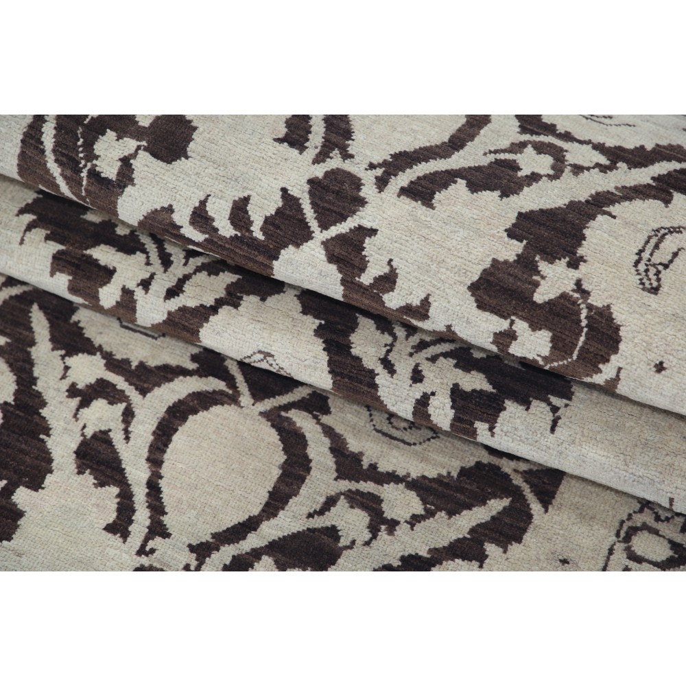 Floral Hallway Runner | Kitchen Runner Rug | Handknotted Corridor Rug | Brown Stair Rug | 100% Wool Floral Hallway Runner | Kitchen Runner Rug | Handknotted Corridor Rug | Brown Stair Rug | 100% Wool