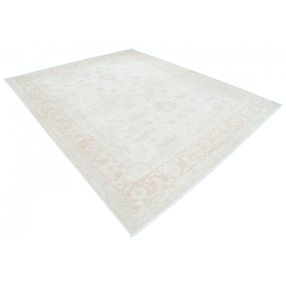Hand Knotted Beige Wool Large Area Rug | Traditional Floral Oushak Carpet Hand Knotted Beige Wool Large Area Rug | Traditional Floral Oushak Carpet