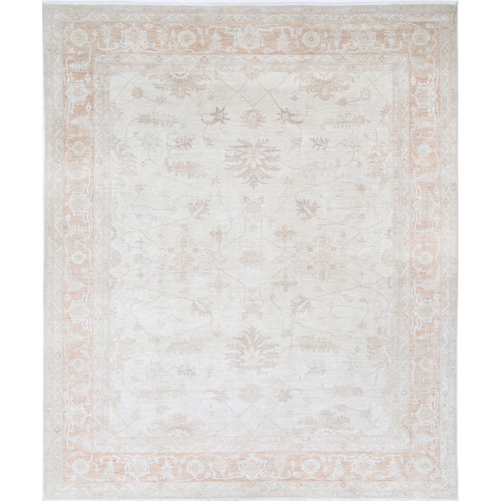 Hand Knotted Beige Wool Large Area Rug | Traditional Floral Oushak Carpet Hand Knotted Beige Wool Large Area Rug | Traditional Floral Oushak Carpet