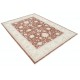 Hand Knotted Floral Area Rug with Red Field and Ivory Border | Turkish Oushak Wool Carpet Hand Knotted Floral Area Rug with Red Field and Ivory Border | Turkish Oushak Wool Carpet