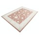 Hand Knotted Floral Area Rug with Red Field and Ivory Border | Turkish Oushak Wool Carpet Hand Knotted Floral Area Rug with Red Field and Ivory Border | Turkish Oushak Wool Carpet
