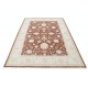 Hand Knotted Floral Area Rug with Red Field and Ivory Border | Turkish Oushak Wool Carpet Hand Knotted Floral Area Rug with Red Field and Ivory Border | Turkish Oushak Wool Carpet