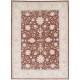 Hand Knotted Floral Area Rug with Red Field and Ivory Border | Turkish Oushak Wool Carpet Hand Knotted Floral Area Rug with Red Field and Ivory Border | Turkish Oushak Wool Carpet