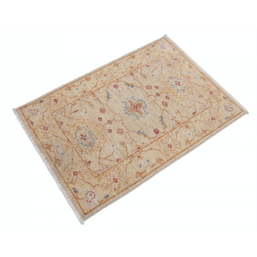 Hand Knotted Beige, Light Blue, Rust Wool Area Rug | Traditional Medallion Patterned Accent Rug Hand Knotted Beige, Light Blue, Rust Wool Area Rug | Traditional Medallion Patterned Accent Rug
