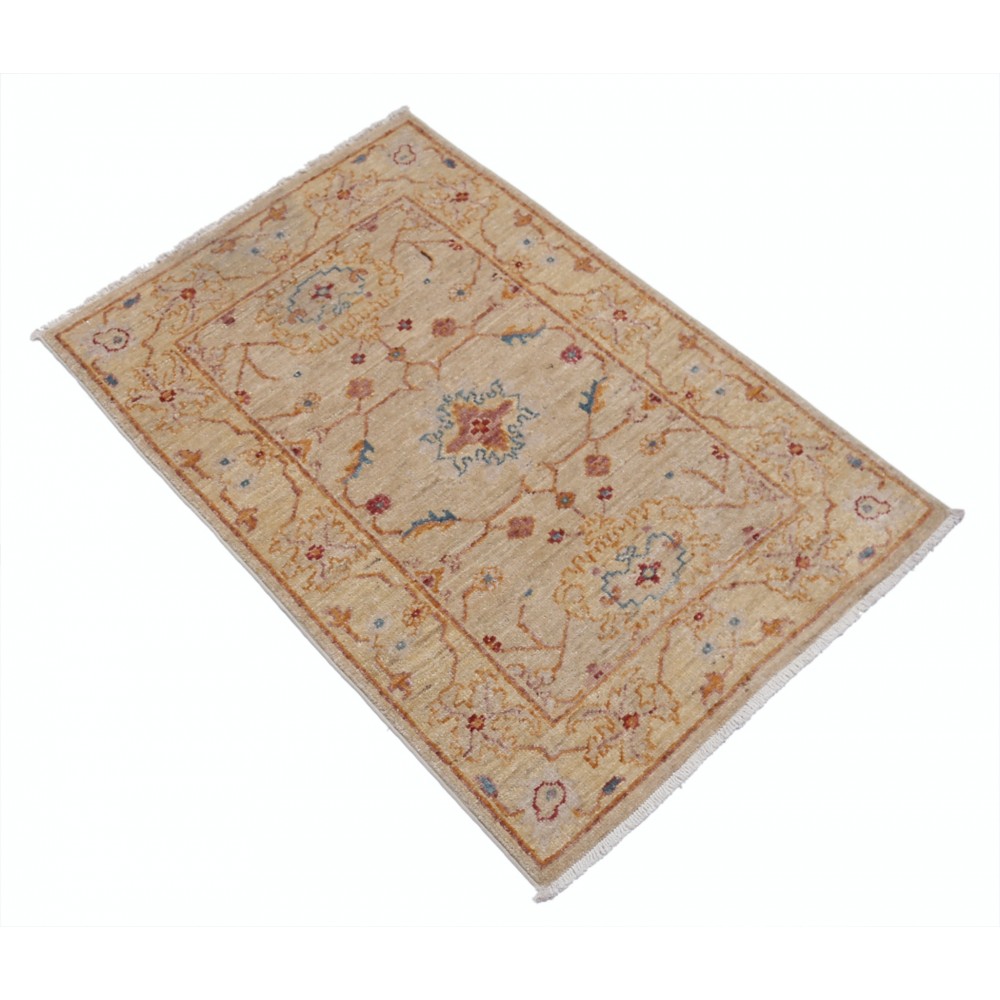 Hand Knotted Beige, Light Blue, Rust Wool Area Rug | Traditional Medallion Patterned Accent Rug Hand Knotted Beige, Light Blue, Rust Wool Area Rug | Traditional Medallion Patterned Accent Rug