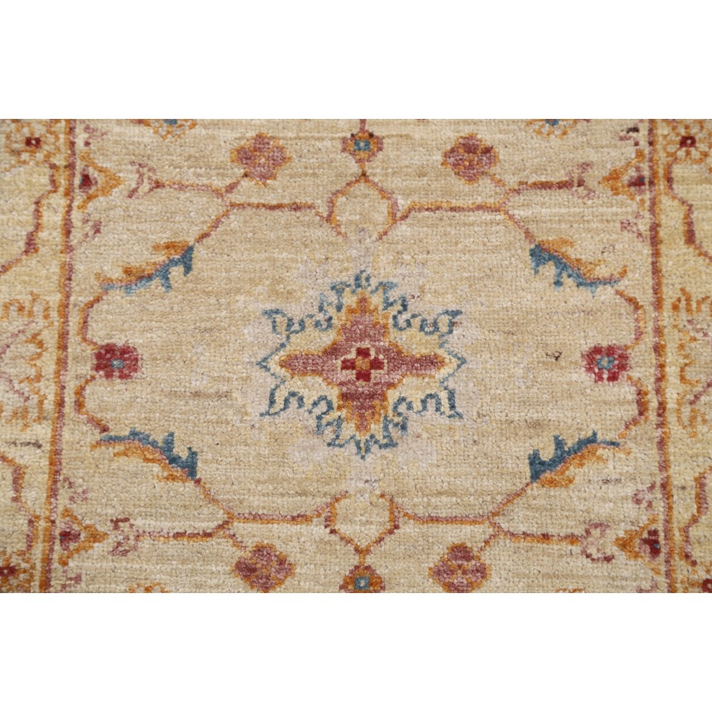Hand Knotted Beige, Light Blue, Rust Wool Area Rug | Traditional Medallion Patterned Accent Rug Hand Knotted Beige, Light Blue, Rust Wool Area Rug | Traditional Medallion Patterned Accent Rug