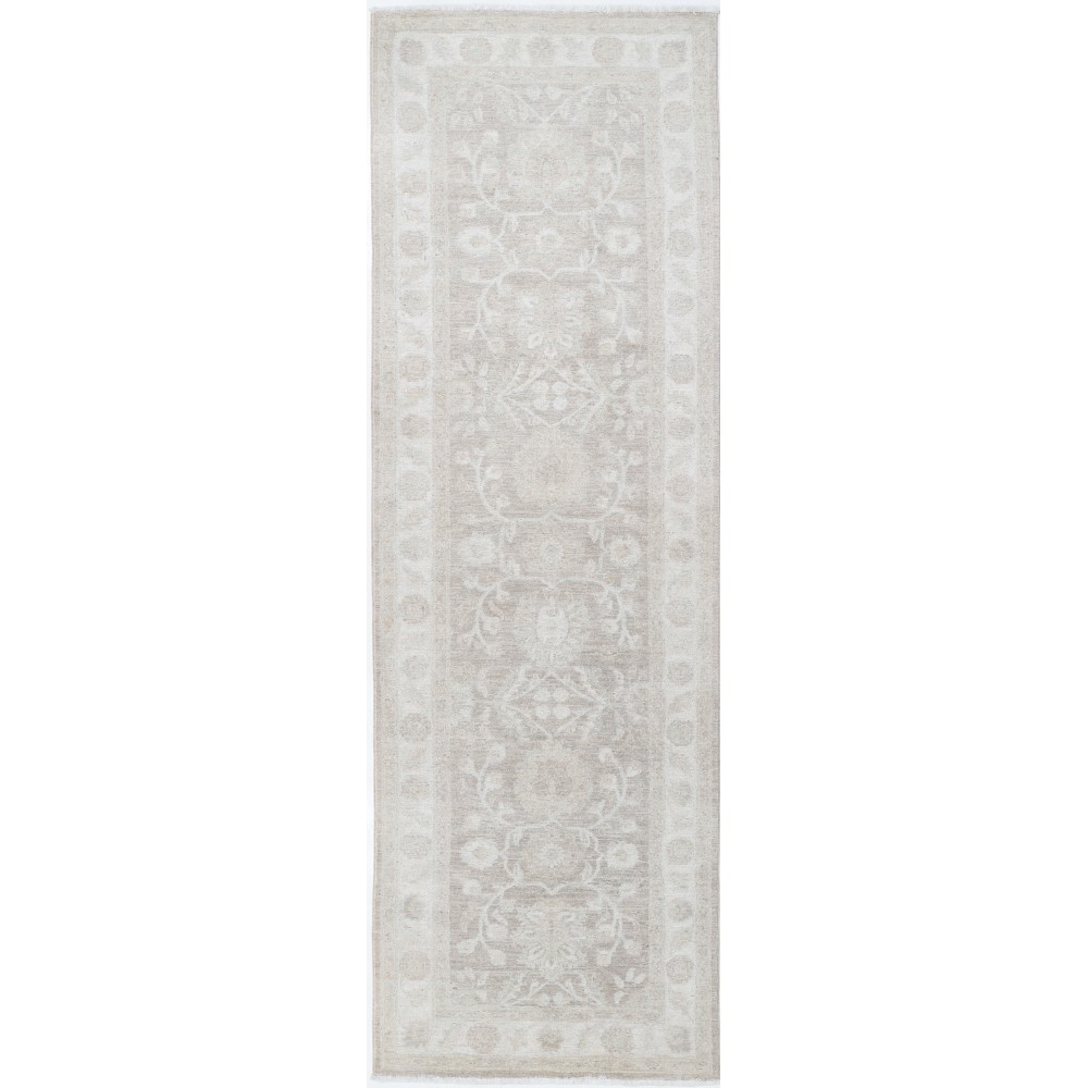 Beige Hallway Runner Rug | Kitchen Rug | Handknotted Corridor Rug | Wool Stair Rug