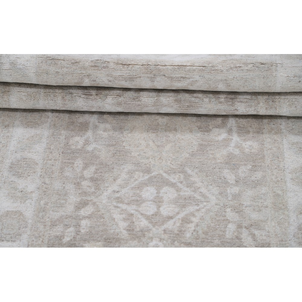 Beige Hallway Runner Rug | Kitchen Rug | Handknotted Corridor Rug | Wool Stair Rug