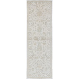 Beige Hallway Runner Rug | Kitchen Rug | Handknotted Corridor Rug | Wool Stair Rug