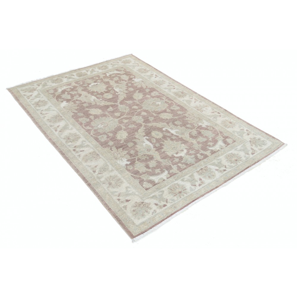 Hand Knotted Blush and Ivory Wool Area Rug | Turkish Floral Design Accent Rug Hand Knotted Blush and Ivory Wool Area Rug | Turkish Floral Design Accent Rug